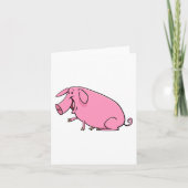 Fett rosa Pig Karte (Vorderseite)