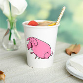 Fett rosa Pig Pappbecher