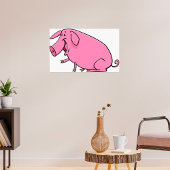 Fett rosa Pig Poster