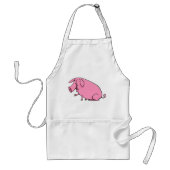 Fett rosa Pig Schürze (Vorne)