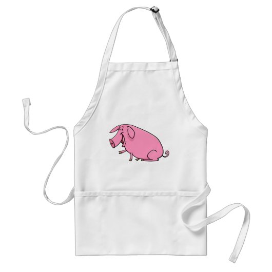 Fett rosa Pig Schürze (Vorne)