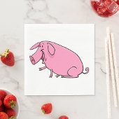 Fett rosa Pig Serviette