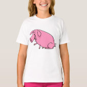 Fett rosa Pig T-Shirt (Vorderseite)