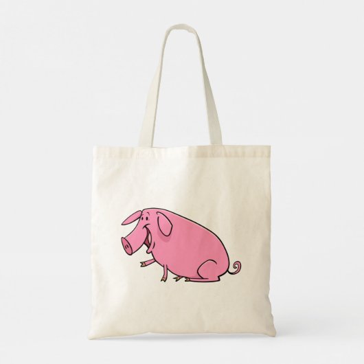 Fett rosa Pig Tragetasche (Rückseite)