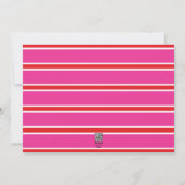 Fett rosa Rahmen Valentinstag Fotokarte Feiertagskarte (Rückseite)