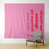 Fett rosa rote moderne Hochzeitsszenarien Wandteppich (Beispiel (Horizontal))