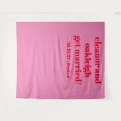 Fett rosa rote moderne Hochzeitsszenarien Wandteppich (Vorderseite (Horizontal))