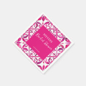 Fett rosa Spanisches Talavera-Mexikanisches Brautp Serviette (Ecke)