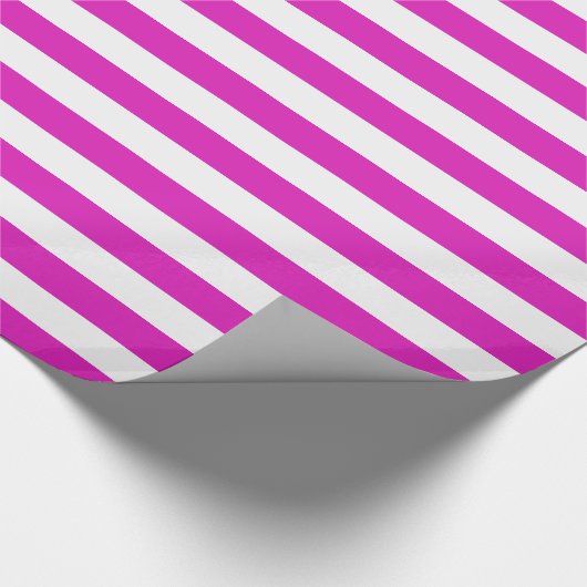 Fett rosa Streifen auf der benutzerdefinierten Far Geschenkpapier (Ecke)