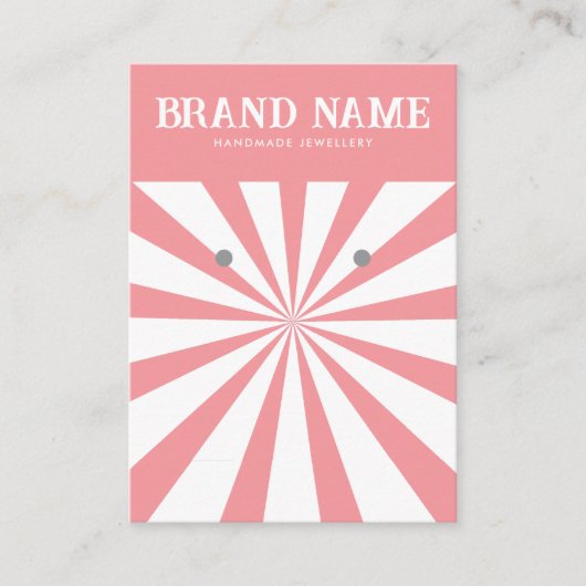 Fett rosa Sun Modern Ohrringe Display Card Visitenkarte (Vorderseite)