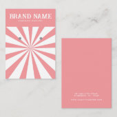 Fett rosa Sun Modern Ohrringe Display Card Visitenkarte (Vorne/Hinten)