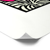 Fett rosa Tulips Pop drucken Poster (Ecke)