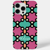 Fett rosa und Aquamarines Fliesenmuster Case-Mate iPhone Hülle (Rückseite)