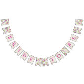 Fett rosa und Elfenbeintraum-Brautparty Wimpelkette (Alle)