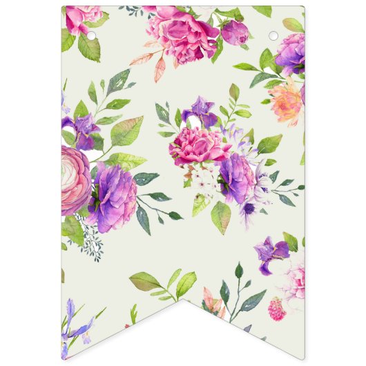 Fett rosa und Elfenbeintraum-Brautparty Wimpelkette (Zweite Fahne)