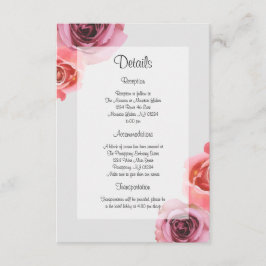 Fett rosa und Lila Frühlings-Rose Begleitkarte