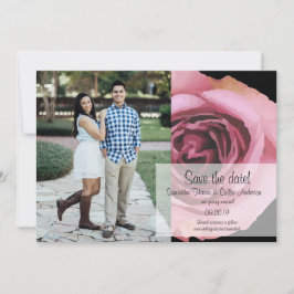 Fett rosa und Lila Frühlings-Rose Save The Date