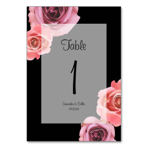 Fett rosa und Lila Frühlings-Rose Tischnummer