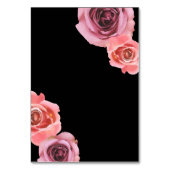 Fett rosa und Lila Frühlings-Rose Tischnummer (Rückseite)