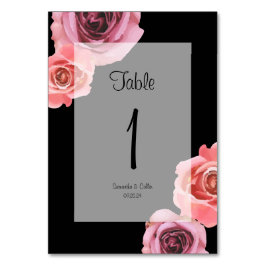 Fett rosa und Lila Frühlings-Rose Tischnummer