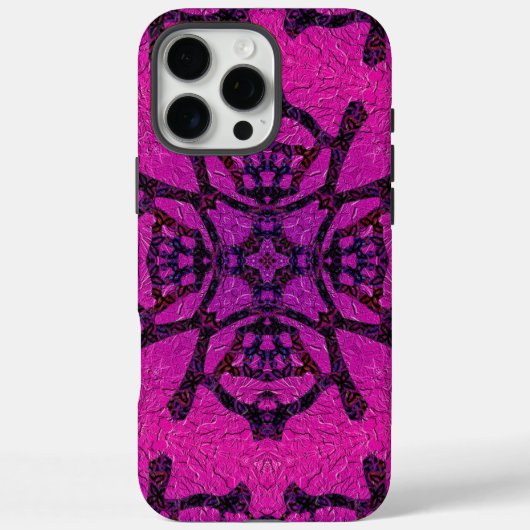 Fett rosa und Lila geometrisches Muster Case-Mate iPhone Hülle (Rückseite)