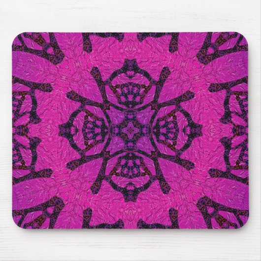 Fett rosa und Lila geometrisches Muster Mousepad (Vorne)