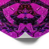 Fett rosa und Lila geometrisches Muster Poster (Ecke)