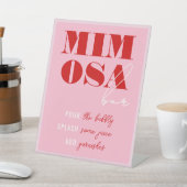 Fett rosa und rot Bachelorette Wochenende Mimosa B Sockelschild (In SItu)