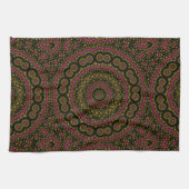 Fett rosa und schwarz Kaleidoscoope Geschirrtuch (Horizontal)