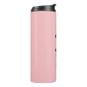 Fett rosa und schwarze Tumbler mit Namen Thermosbecher (Nach links gedreht)
