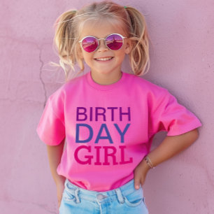 Fett Rosa und Violett Geburtstagsmädchen T-Shirt