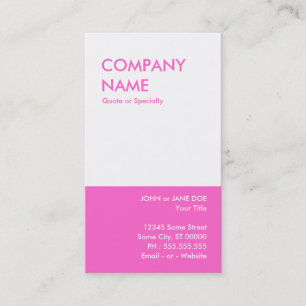 fett rosa visitenkarte