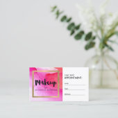 Fett rosa Wasserfarben machen künstlerischen Termi Terminkarte (Stehend Vorderseite)