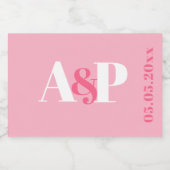 Fett rosa-weiße Typografie-Valentinstag Schaumweinetikett (Einzelnes Label)