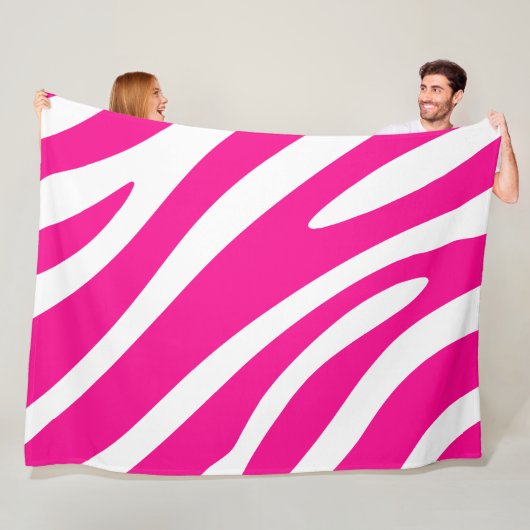 Fett rosa Zebra Streifen Fleecedecke (Beispiel)