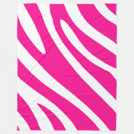 Fett rosa Zebra Streifen Fleecedecke