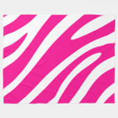 Fett rosa Zebra Streifen Fleecedecke (Vorderseite (Horizontal))