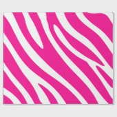 Fett rosa Zebra Streifen Geschenkpapier (Flach)