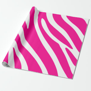 Fett rosa Zebra Streifen Geschenkpapier