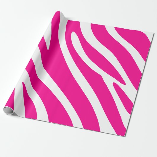 Fett rosa Zebra Streifen Geschenkpapier (Ungerollt)