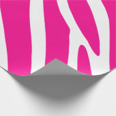 Fett rosa Zebra Streifen Geschenkpapier (Ecke)