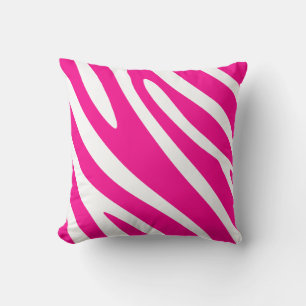Fett rosa Zebra Streifen Kissen
