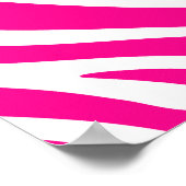 Fett rosa Zebra Streifen Poster (Ecke)