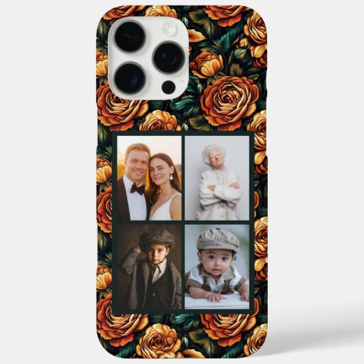 Fett Rose Custom Foto Collage iPhone Case (Rückseite)