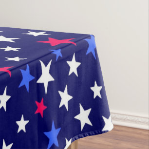 Fett Rot, Patriotisches Blau und Weiße Sterne Tischdecke