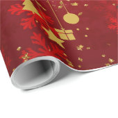 Fett Rot und Gold Geschenkpapier (Rolleneckpunkt)