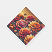 Fett Rot und Orangefarbene Wasserfarben Elegante Serviette (Ecke)