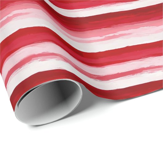 Fett Rot und Rosa Streifen Geschenkwrap Geschenkpapier (Rolleneckpunkt)