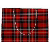 Fett Rot und Schwarz Kariertes Muster Weihnachten Große Geschenktüte (Rückseite)