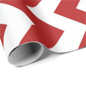Fett Rot und Weiß Zigzag Muster Geschenkverpackung Geschenkpapier (Rolleneckpunkt)